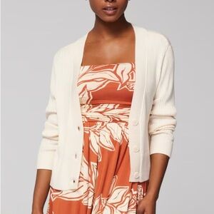 Women's Cream Cardigan Sweater